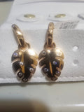 Arete Desmontable Hoja De Palma De Oro